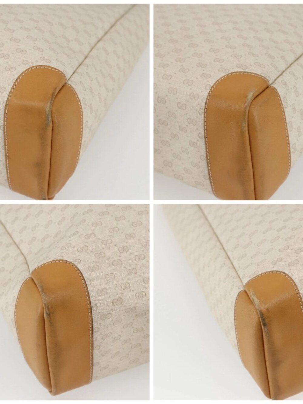 GUCCI Micro GG Supreme Tote Bag PVC Leather Beige Gold 002 115 0135 Auth BA9404 - Picture 16 of 16